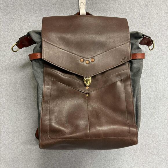 Addington Company Vintage Men’s Brown Leather Satchel Backpack Laptop Travel Bag - Picture 1 of 14